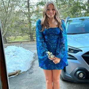 Blue Lucy in the sky homecoming dress!